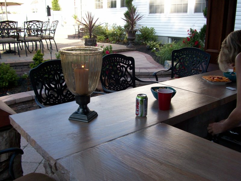 rainbow stone counter top for outdoor bar